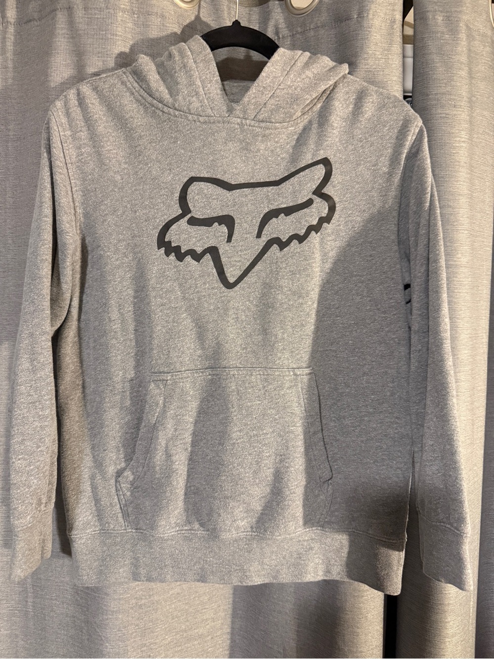 Fox Youth Gray Logo Hoodie - Kids Sweatshirt (Size: YL) - Used